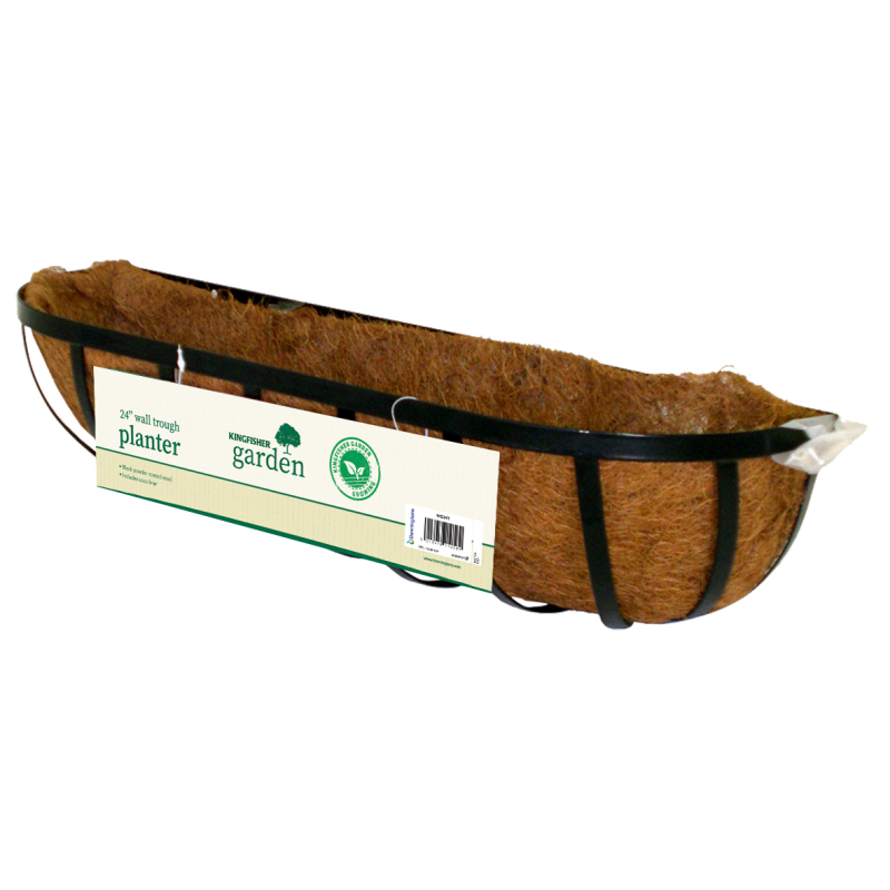 24" Wall Trough Planter With Coco Lining (LOCAL PICKUP/DELIVERY ONLY) (WG24T)