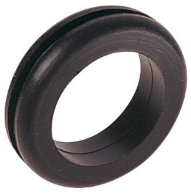 Open PVC Grommet Rings For Electrical Wiring Back Box 20mm - Black - 10 pack