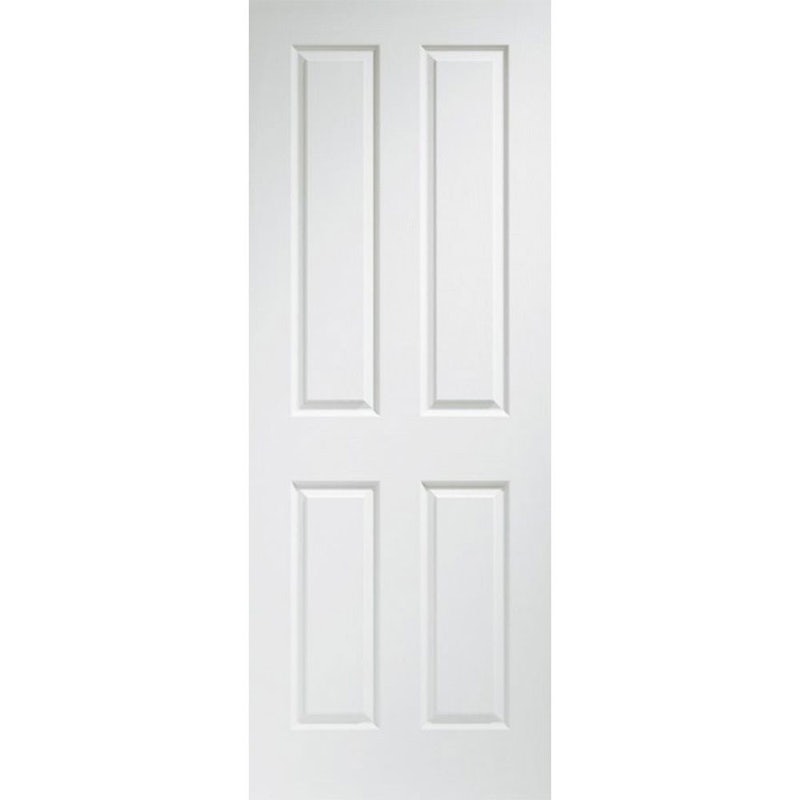 XL Joinery Victorian Shaker 4 Panel White Primed Internal Door 1981 x 838 x 35mm (78" x 33") (LOCAL PICKUP / DELIVERY ONLY)