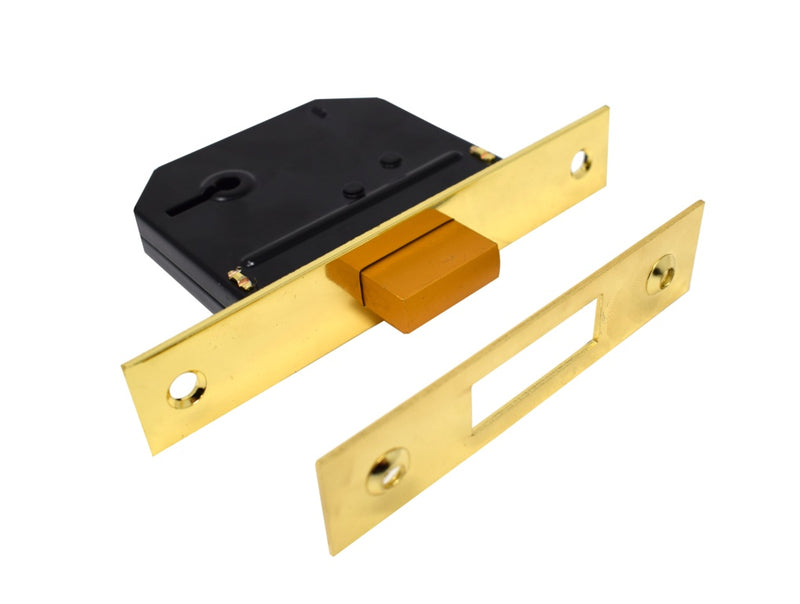 Yale - 5 Lever Deadlock - High Security - 75 mm (3") - Brass or Chrome finish